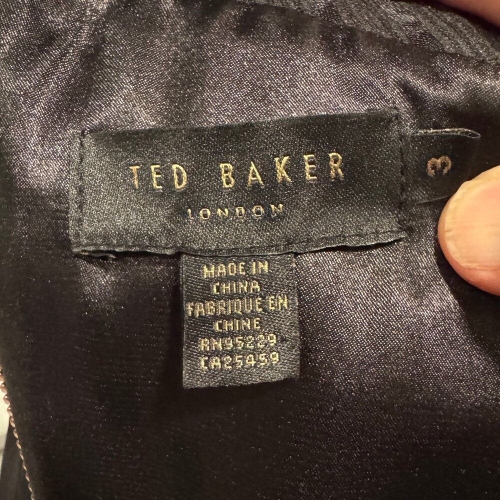 Ted Baker London Eleese Black Skater Dress Size 8 - Picture 3 of 7